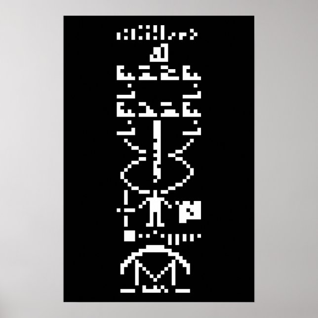 Arecibo Binary Message 1974 Poster (Front)
