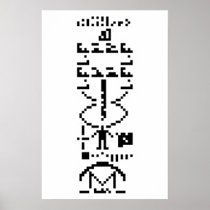 Arecibo Binary Message 1974 Poster
