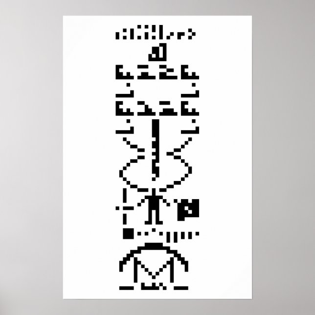 Arecibo Binary Message 1974 Poster (Front)