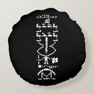 Arecibo Binary Message 1974 Round Pillow
