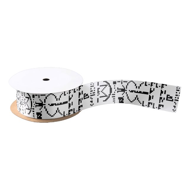 Arecibo Binary Message 1974 Satin Ribbon (Spool)