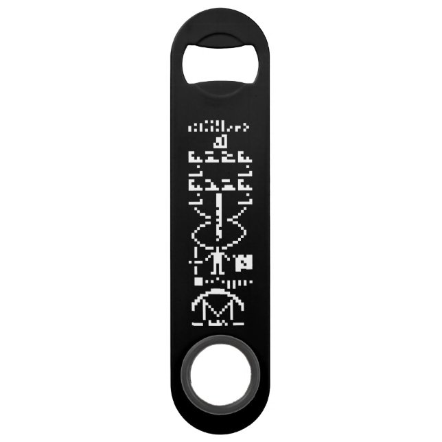 Arecibo Binary Message 1974 Speed Bottle Opener (Back)