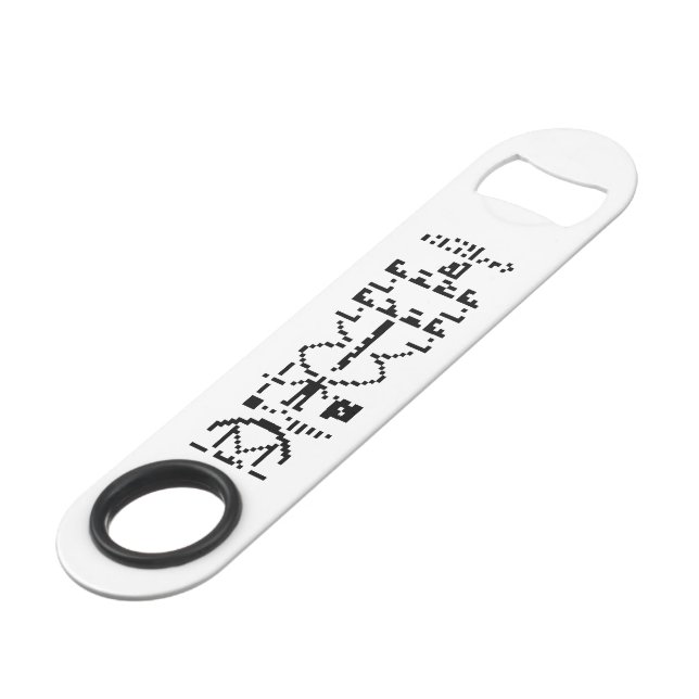 Arecibo Binary Message 1974 Speed Bottle Opener (Back Angled)
