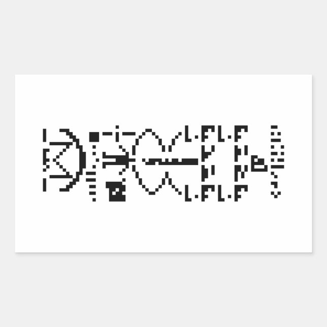 Arecibo Binary Message 1974 Sticker (Front)