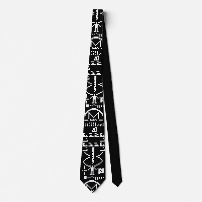 Arecibo Binary Message 1974 Tie (Front)