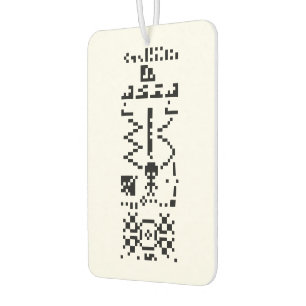 Arecibo Binary Message Reply Air Freshener
