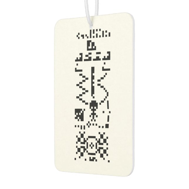 Arecibo Binary Message Reply Air Freshener (Left)