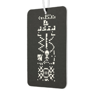 Arecibo Binary Message Reply Air Freshener
