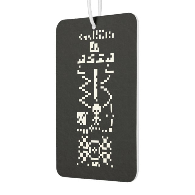 Arecibo Binary Message Reply Air Freshener (Left)