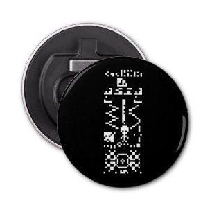 Arecibo Binary Message Reply Bottle Opener