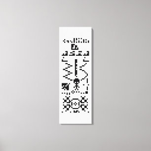Arecibo Binary Message Reply Canvas Print