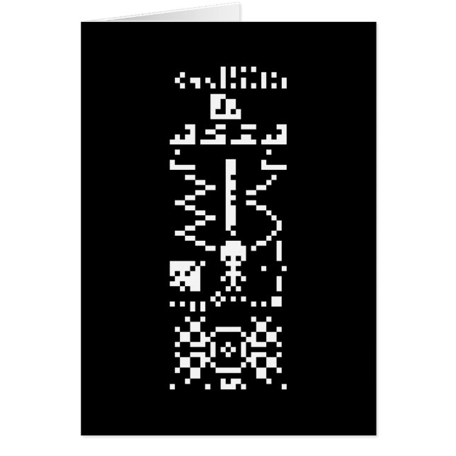 Arecibo Binary Message Reply Card (Front)
