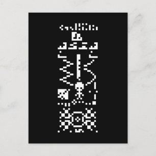 Arecibo Binary Message Reply Invitation Postcard