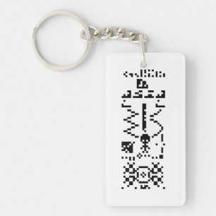 Arecibo Binary Message Reply Keychain