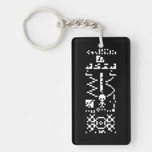 Arecibo Binary Message Reply Keychain