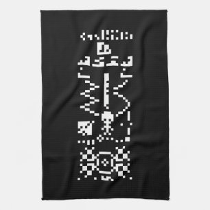 Arecibo Binary Message Reply Kitchen Towel
