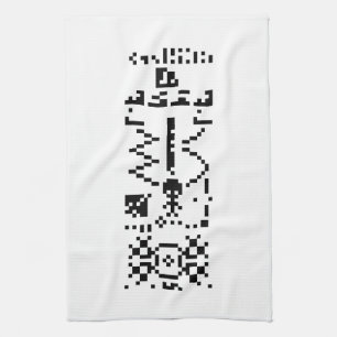 Arecibo Binary Message Reply Kitchen Towel