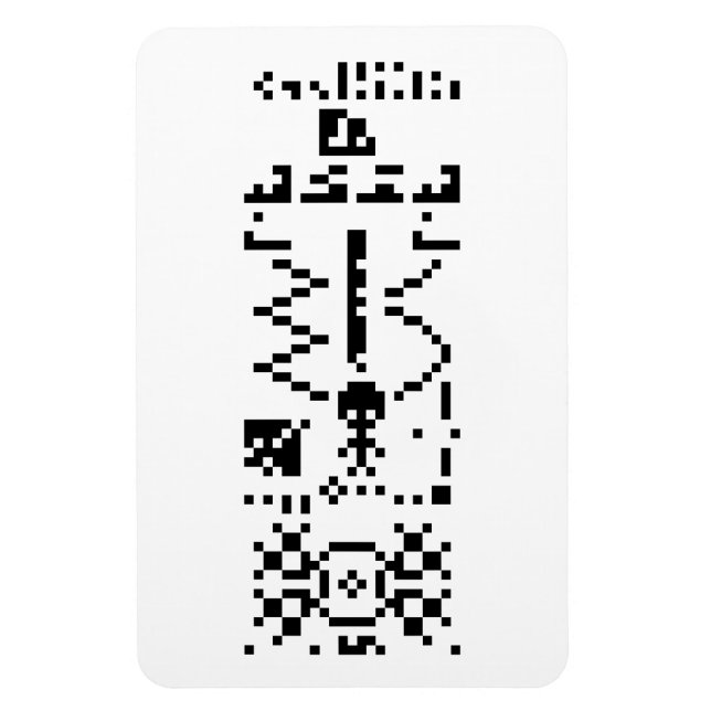 Arecibo Binary Message Reply Magnet (Vertical)