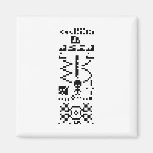 Arecibo Binary Message Reply Magnet