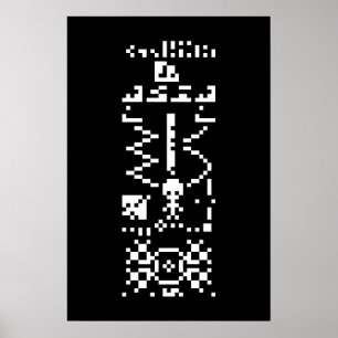 Arecibo Binary Message Reply Poster
