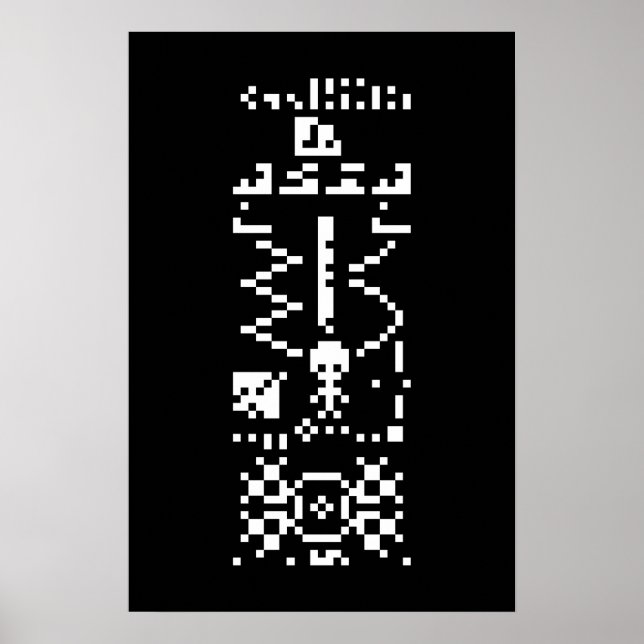 Arecibo Binary Message Reply Poster (Front)