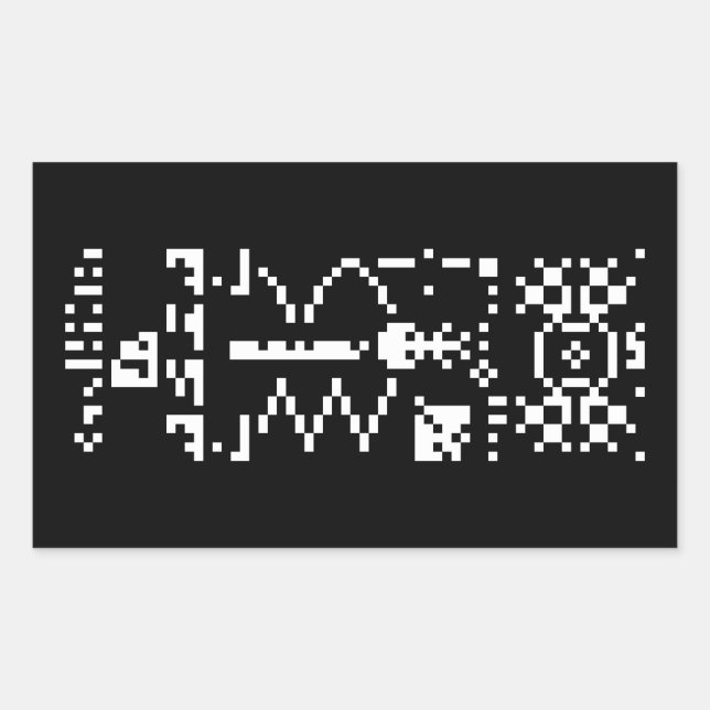 Arecibo Binary Message Reply Sticker (Front)