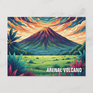 Arenal Volcano Costra Rica Travel Postcard