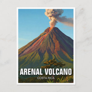 Arenal Volcano Costra Rica Travel Postcard
