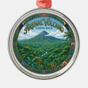 Arenal Volcano La Fortuna Costa Rica Metal Ornament