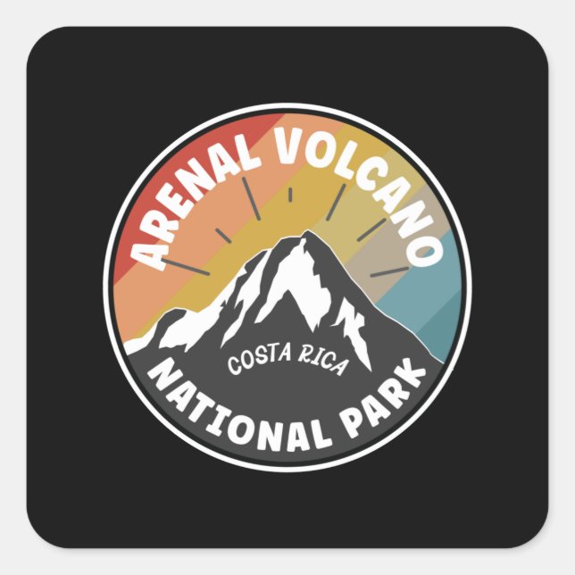 Arenal Volcano National Park Costa Rica Square Sticker (Front)