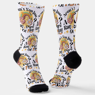 Aren't You Just A Ray Of Pure Joy Retro Saying Socks