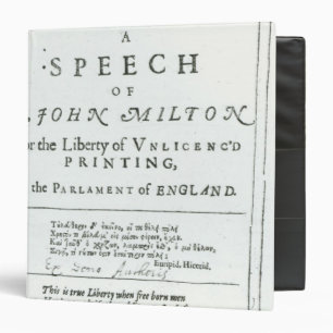 Areopagitica'  a speech of John Milton Binder