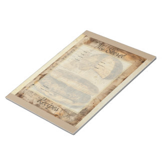 Arepa Bread Ephemera Collage Art Notepad