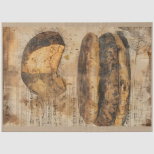 Arepa Bread Ephemera Collage Art Tissue Paper