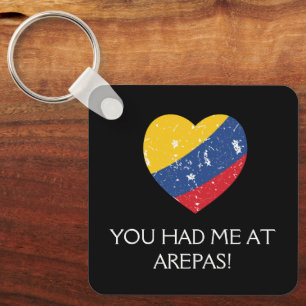 Arepas Funny Quote Colombian Food Keychain