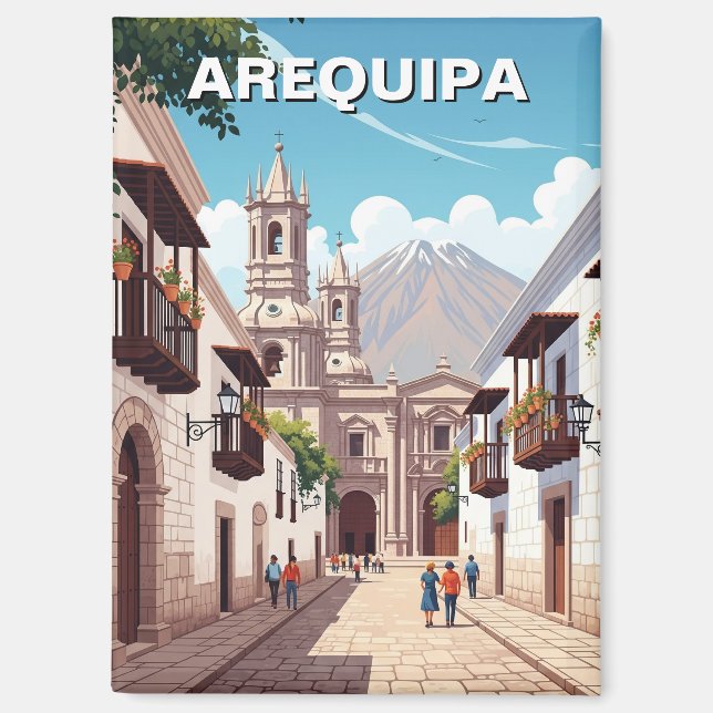 Arequipa Peru Travel Magnet (Front)
