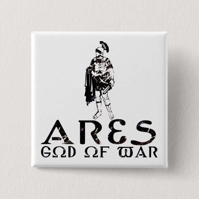 Ares 2 Inch Square Button (Front)