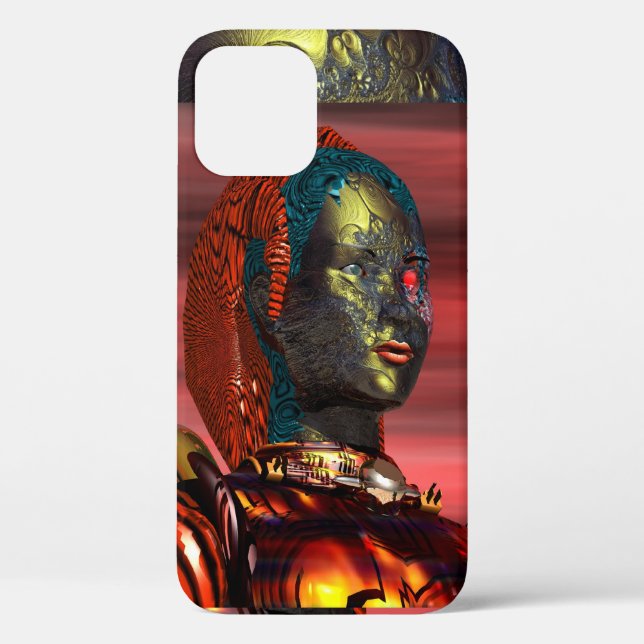 ARES /CYBORG PORTRAIT IN SUNSET Science Fiction Case-Mate iPhone Case (Back)