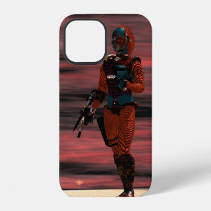 ARES CYBORG,RED SUNSET Science Fiction,Sci-Fi iPhone 12 Case