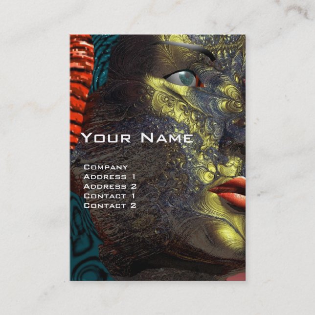 ARES CYBORG  , Red Yellow Business Card (Front)