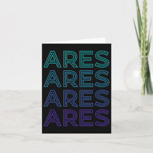 Ares God War Ancient Greek Mythology Retro Card