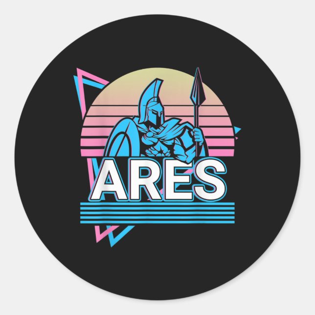 Ares Greek God War  Classic Round Sticker (Front)