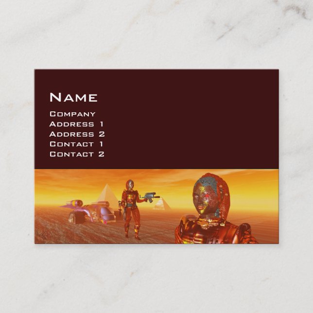 ARES IN THE DESERT OF HYPERION BUSINESS CARD (Front)
