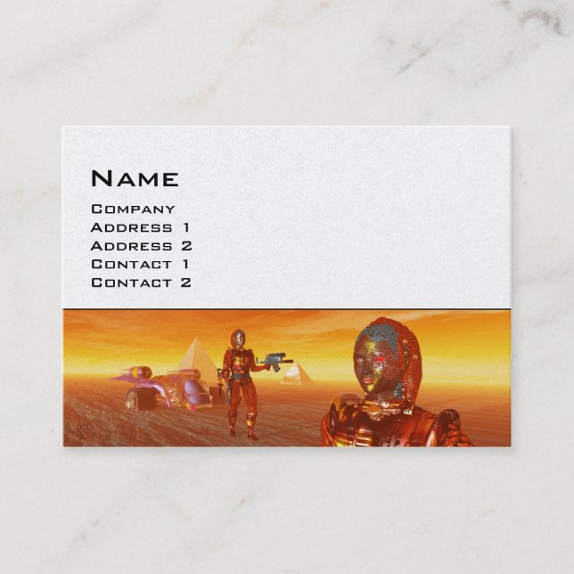 ARES IN THE DESERT OF HYPERION BUSINESS CARD (Front)