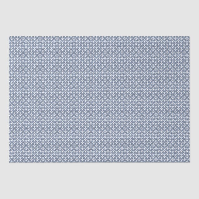Ares (Royal Blue) – Symmetric Seashell Pattern Tissue Paper (Front)