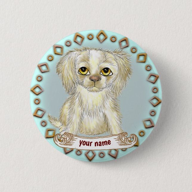 Arfy Dog  2 Inch Round Button (Front)