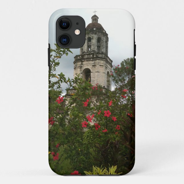 Argao Church, with flowers, Cebu, Philippines Case-Mate iPhone Case (Back)