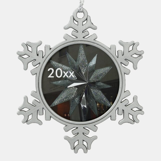 Argent cristal Star Snowflake Ornement (Devant)