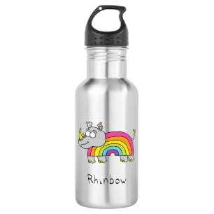 Argent de bouteille d'eau d'arc-en-ciel de