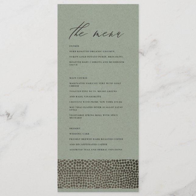 ARGENT DE CUIVRE GLAMOREUX POINTS MOSAÏQUE MENU (Devant)
